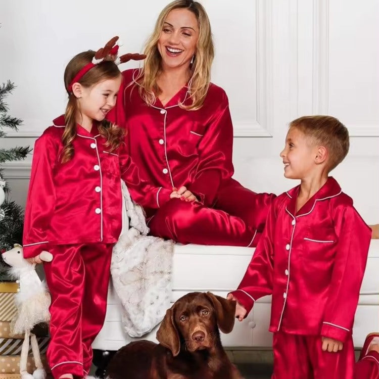 Custom Logo Silk Pajamas Sets Family Pure Silk Pyjamas Manufacturer