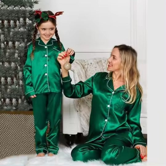 Custom Logo Silk Pajamas Sets Family Pure Silk Pyjamas Manufacturer