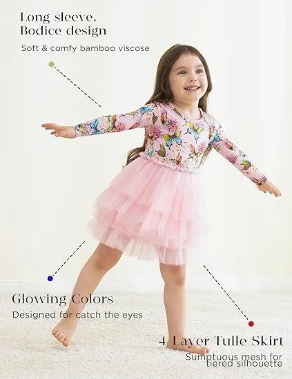 Custom Wholesale Toddler Girl Tulle Dress Bamboo Dress