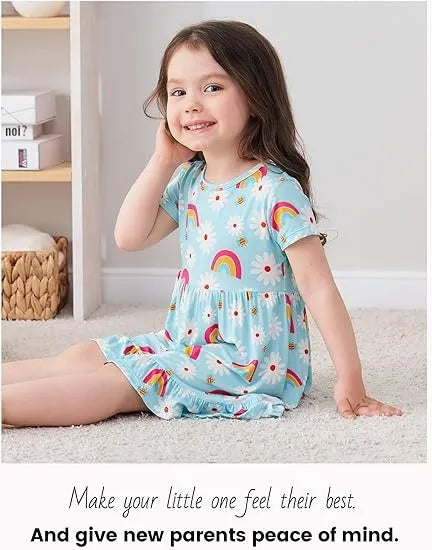 Bulk Buy Girls Dress Outfits 2-6T Bamboo Viscose Short Sleeve Dress