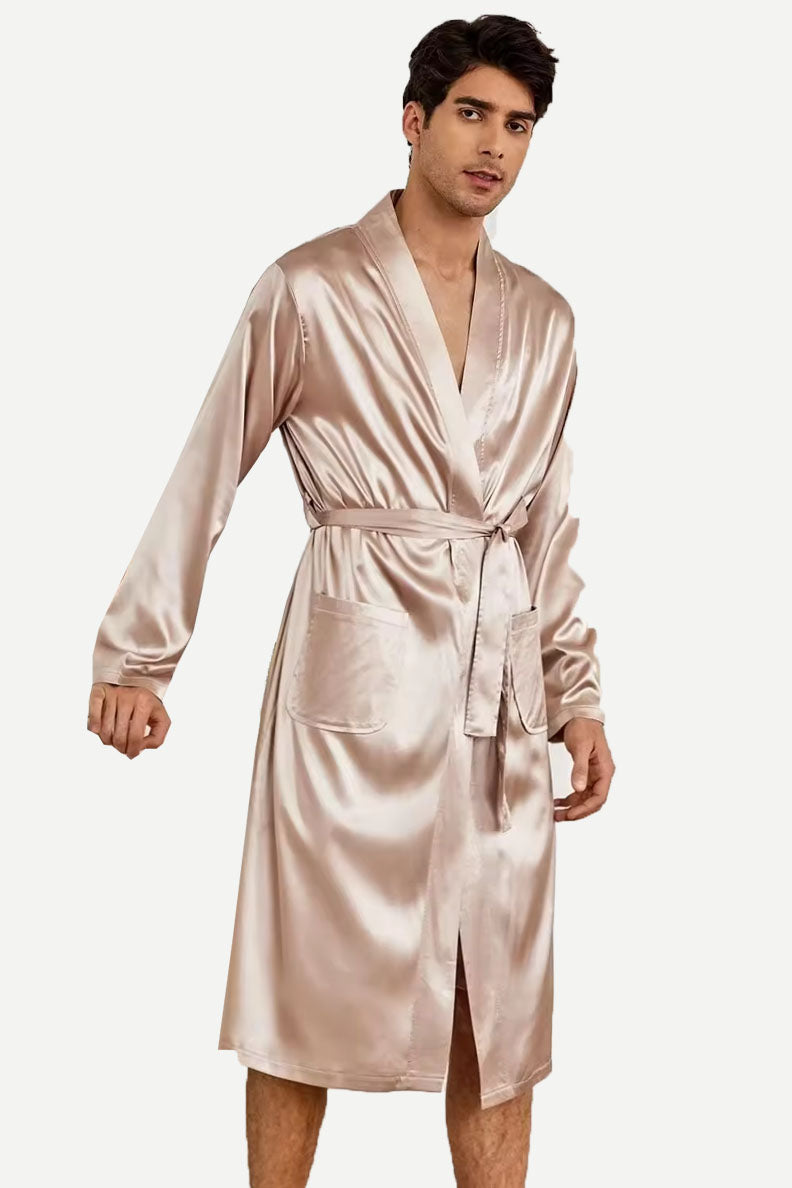 Wholesale Custom Mens Silk Robes Luxury Bathrobe Manufacturer