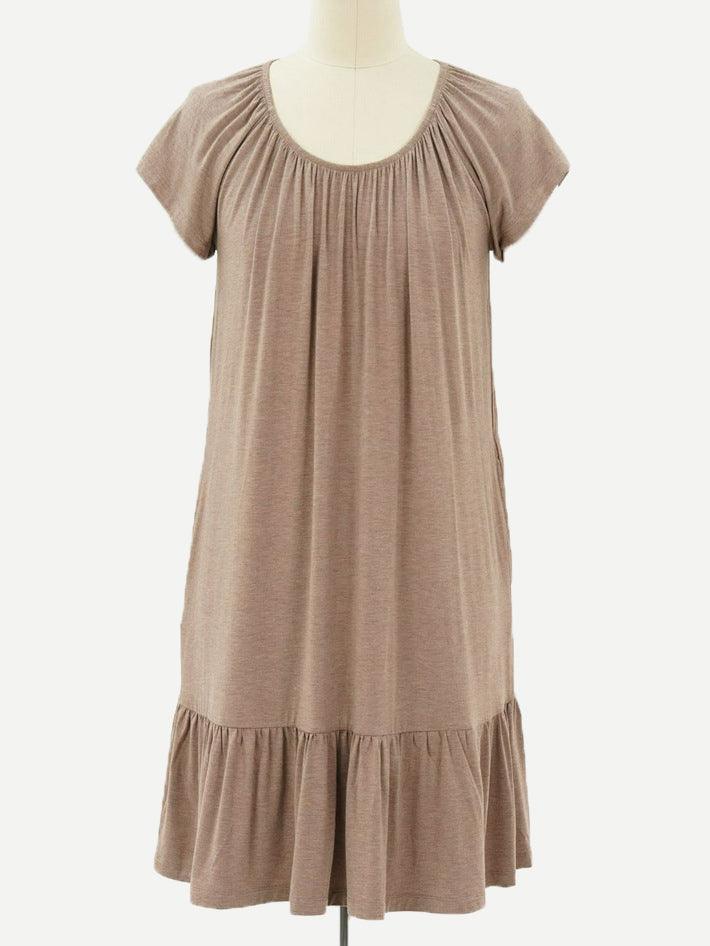 Short Sleeves with Pleated Nightgown for Women Pajamas Manufacturer
