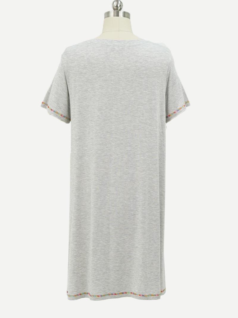 Women Soft Bamboo Short Sleeve Nightgown Supplier-2316340006