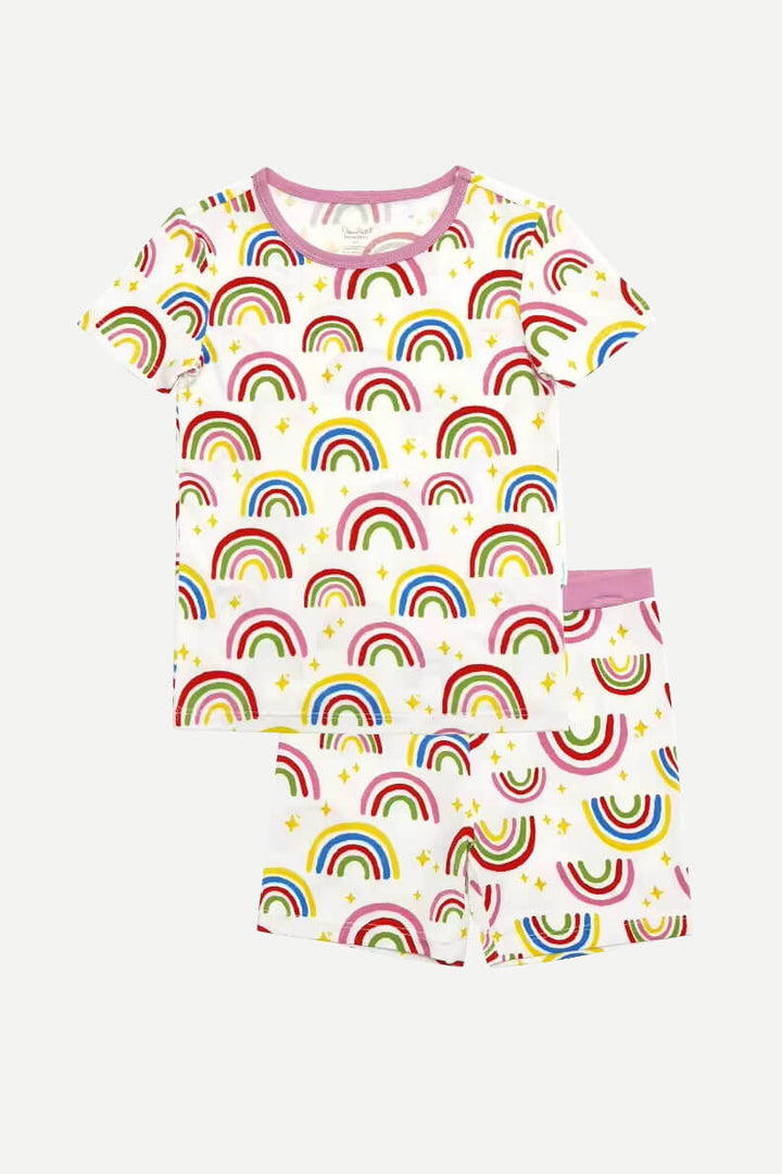 Custom Full Printed Short Sleeves And Shorts Sleepwear For Kids