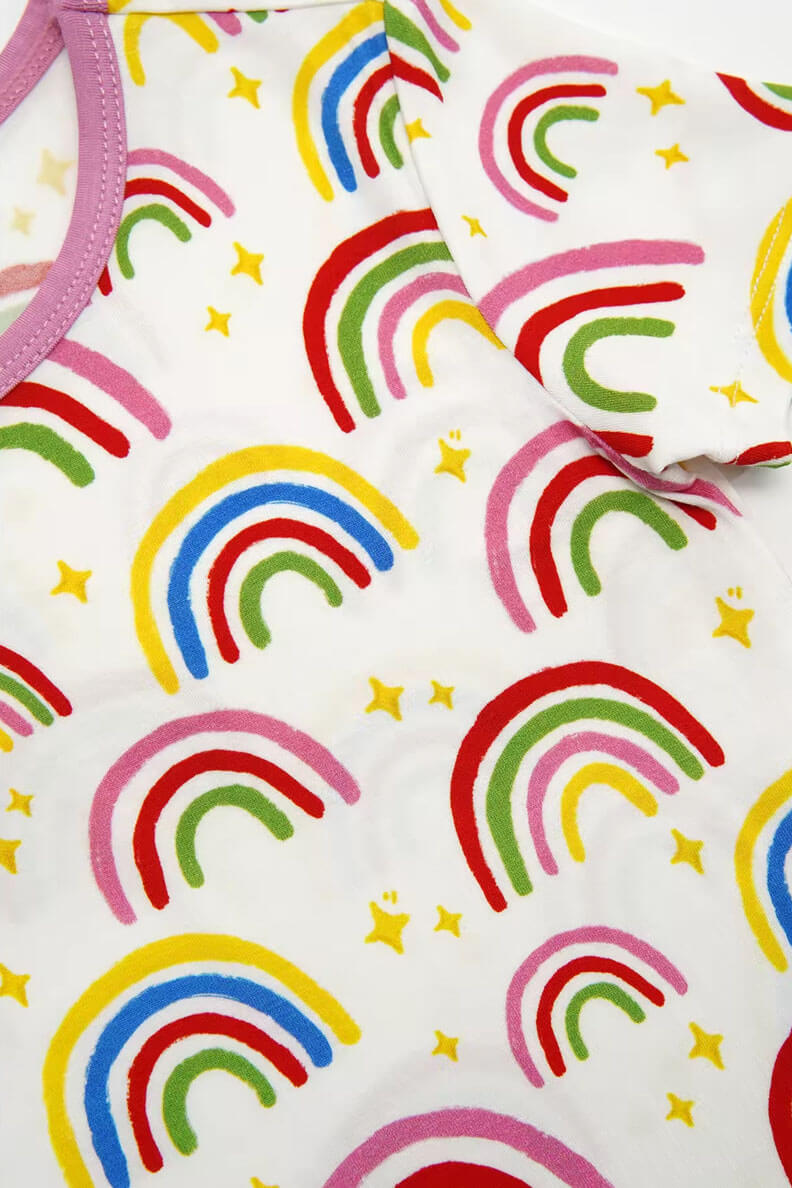 Custom Full Printed Short Sleeves And Shorts Sleepwear For Kids