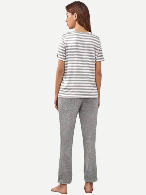 Striped T-shirts And Pants Loungewear Sets Pregnancy Clothes Factory