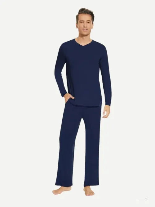 Custom Bulk Buy Men's Bamboo Long Pj Set-81129539
