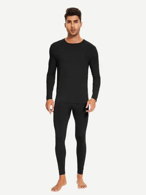 Men's Thermal Underwear Bamboo Long Pajama Warm Sets