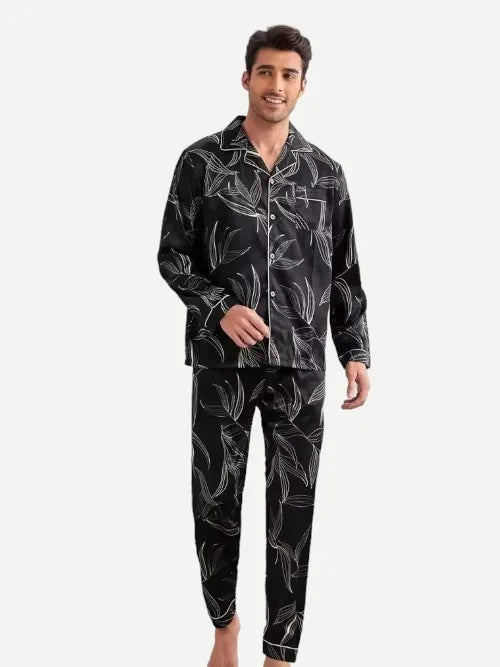 Custom Print Luxury Men's Sleepwear Pyjama Cotton Modal Men Pajamas Sets