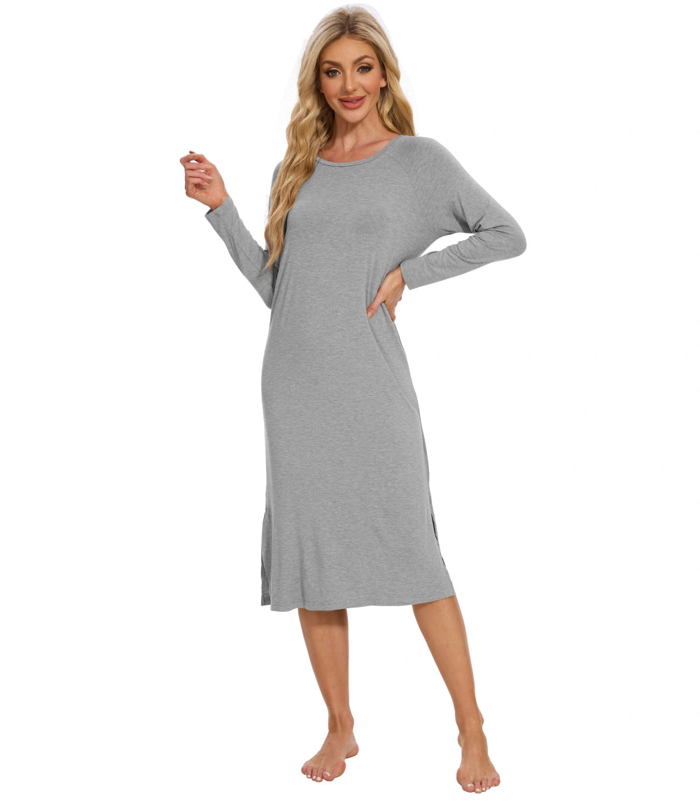 Casual Midi Length Sleep Dress