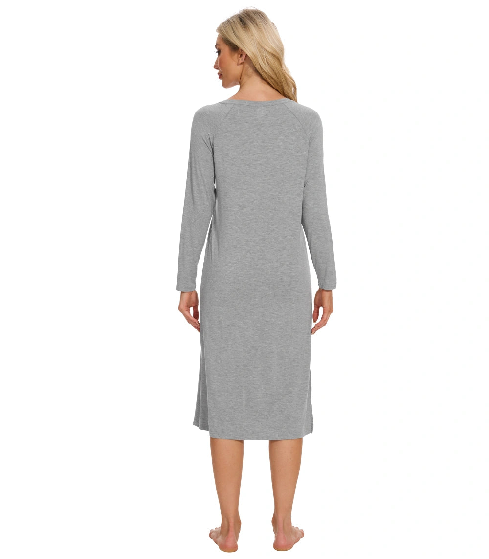 Casual Midi Length Sleep Dress
