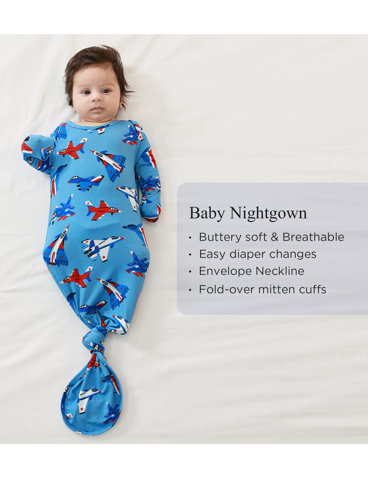 Bamboo Newborn Knotted Gown