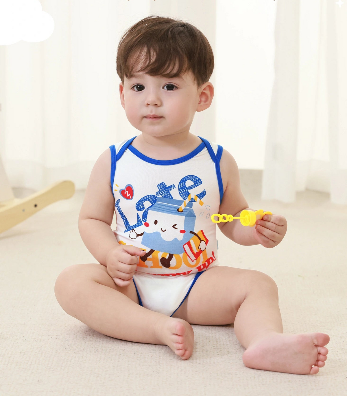 2 Pcs Boy One-piece Bodysuit