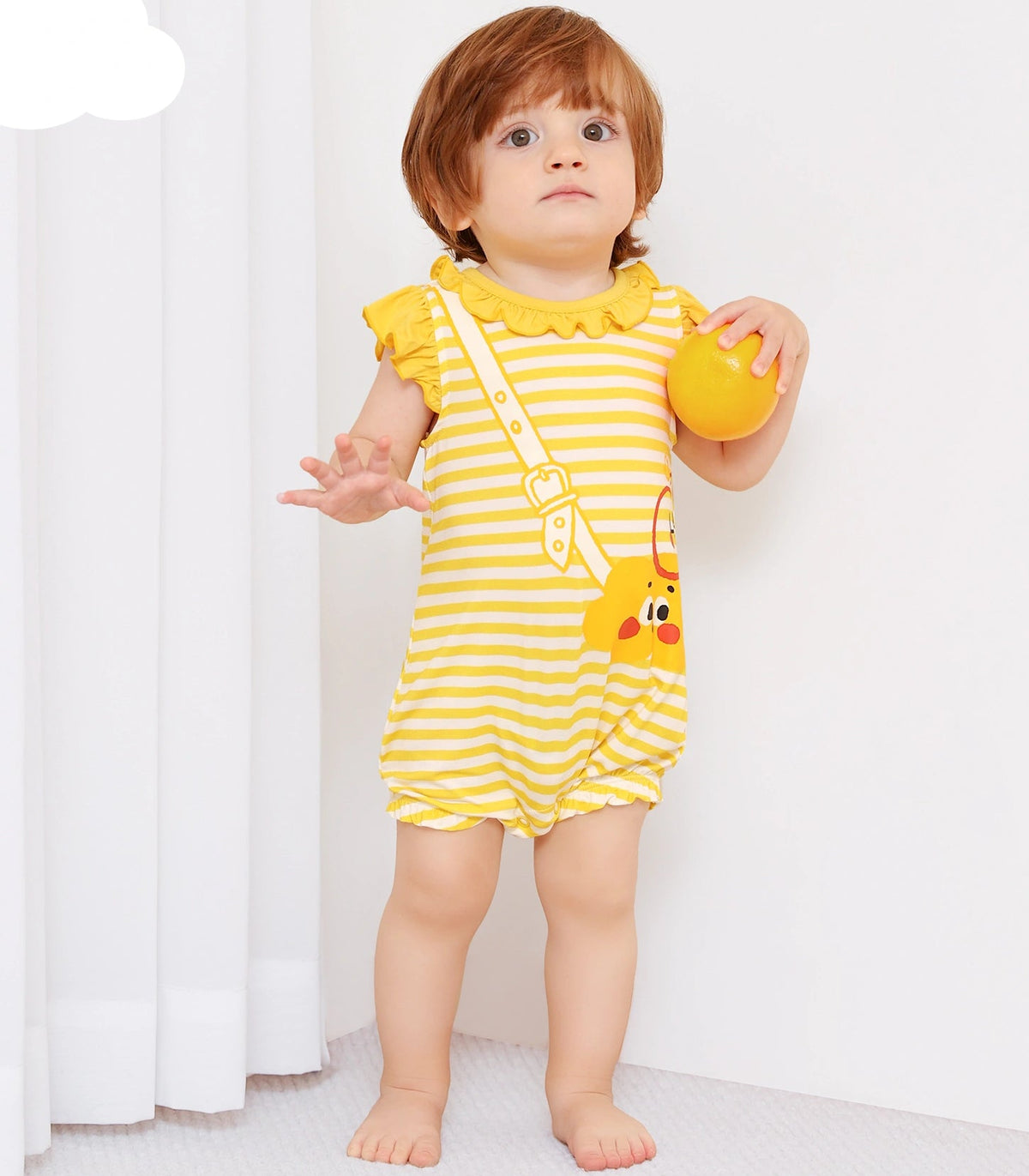 Yellow Strip Soft Romper