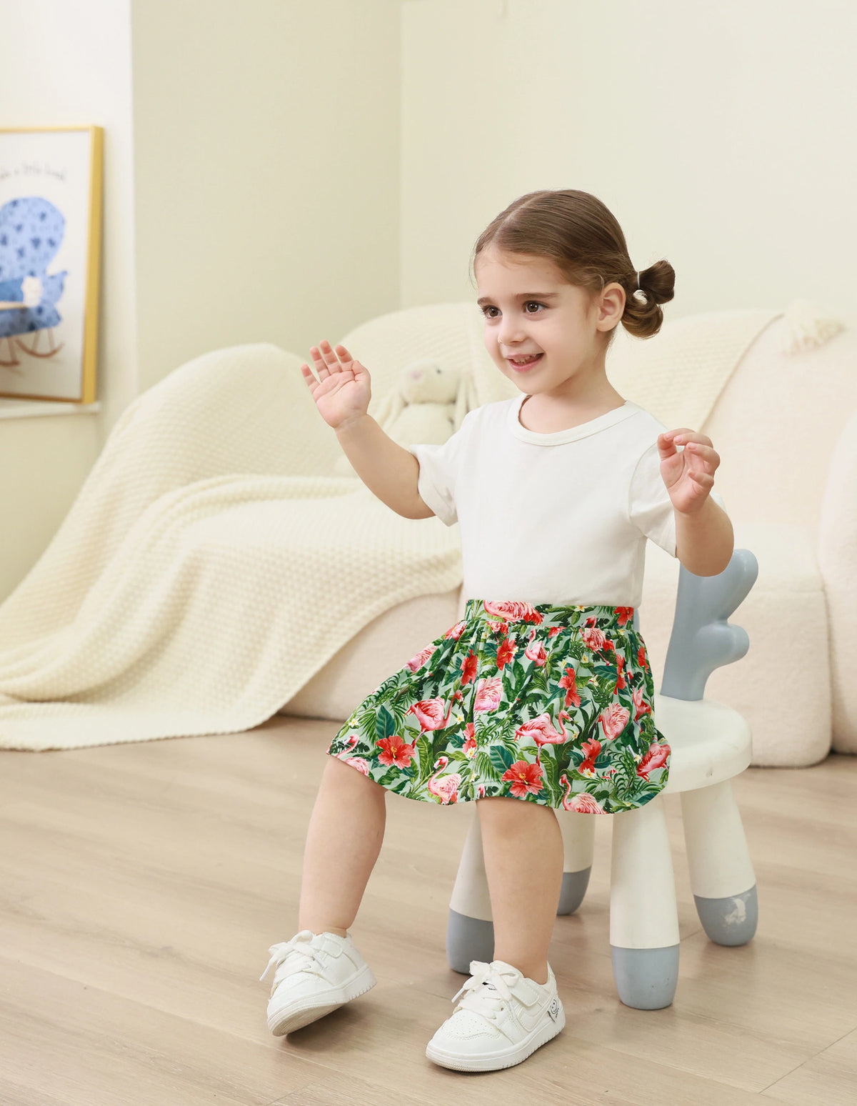 Cute Floral Girl Skirt