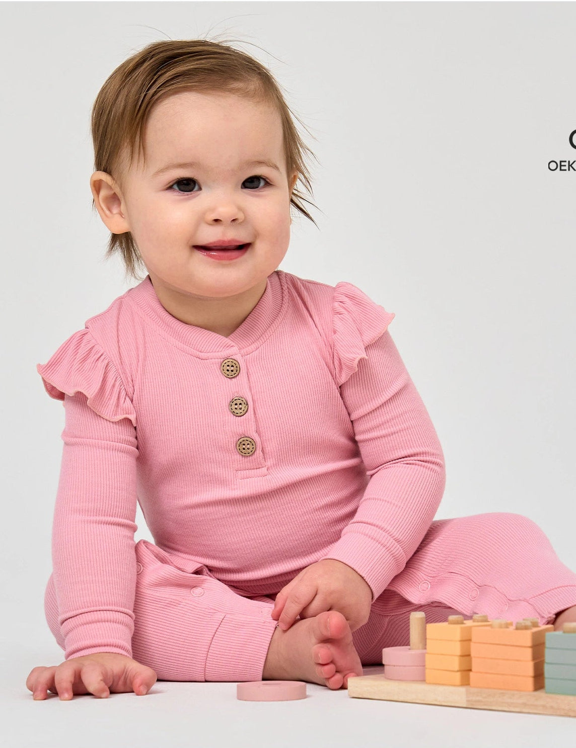 Baby Pink Long Sleeve Romper