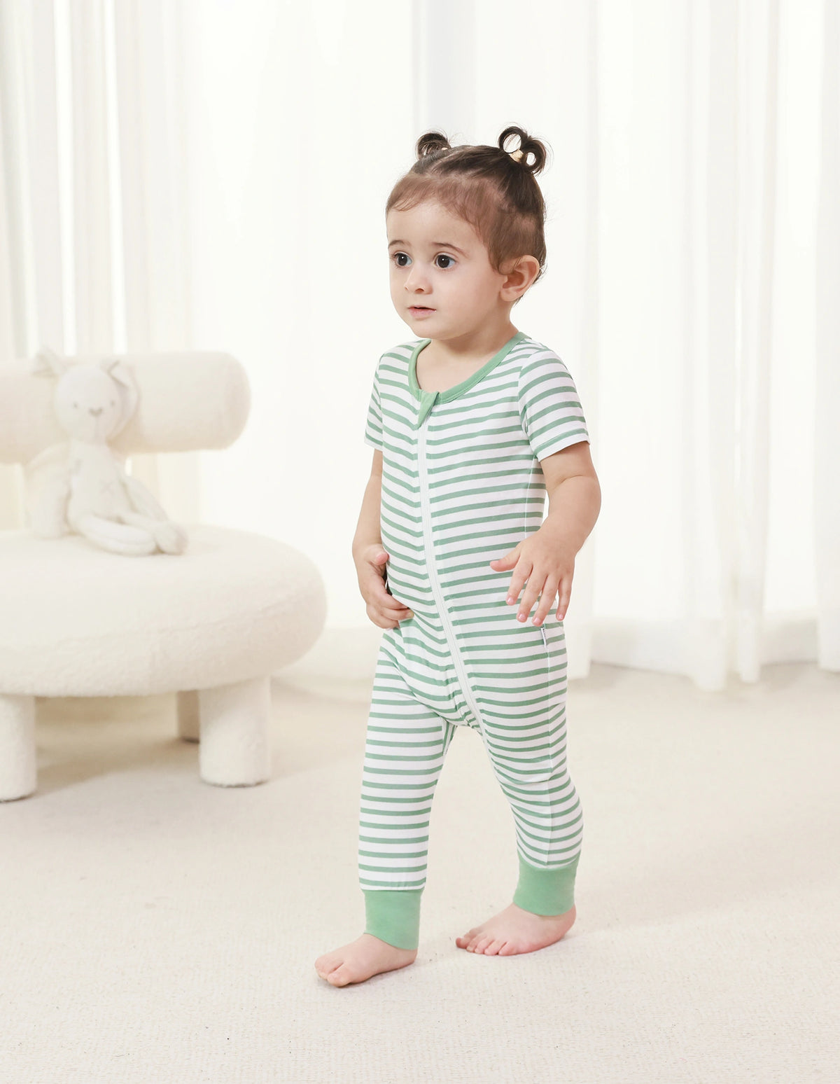 2 pcs Toddler Soft Bamboo Romper Set