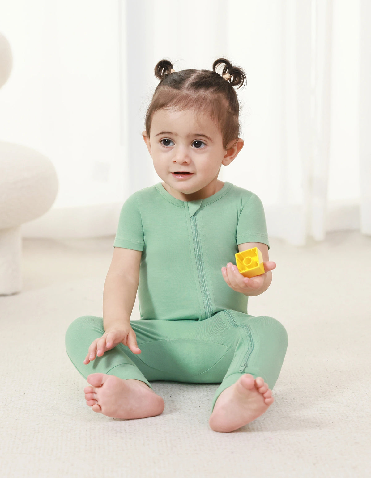 2 pcs Toddler Soft Bamboo Romper Set