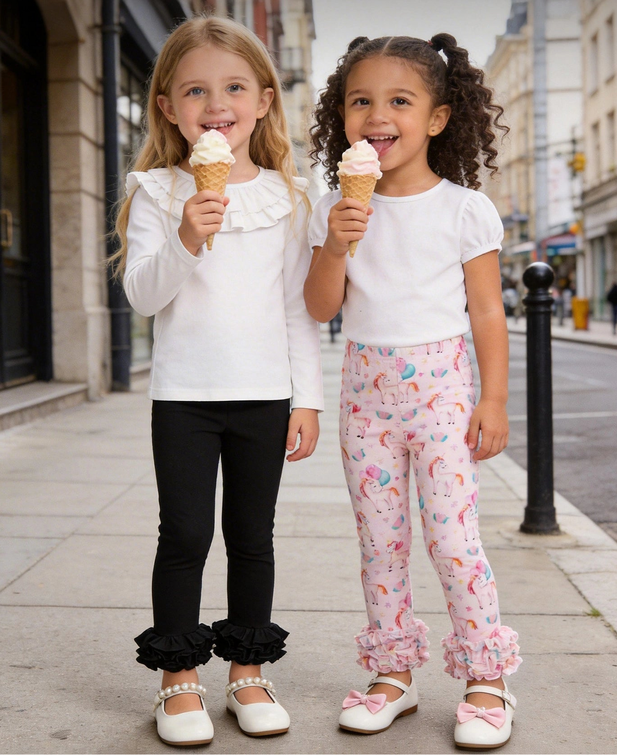 Ruffle Hem Leggings