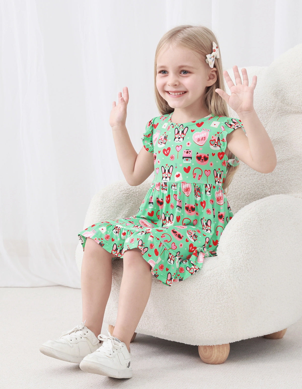 Short Sleeve Ruffled Lovely Dress