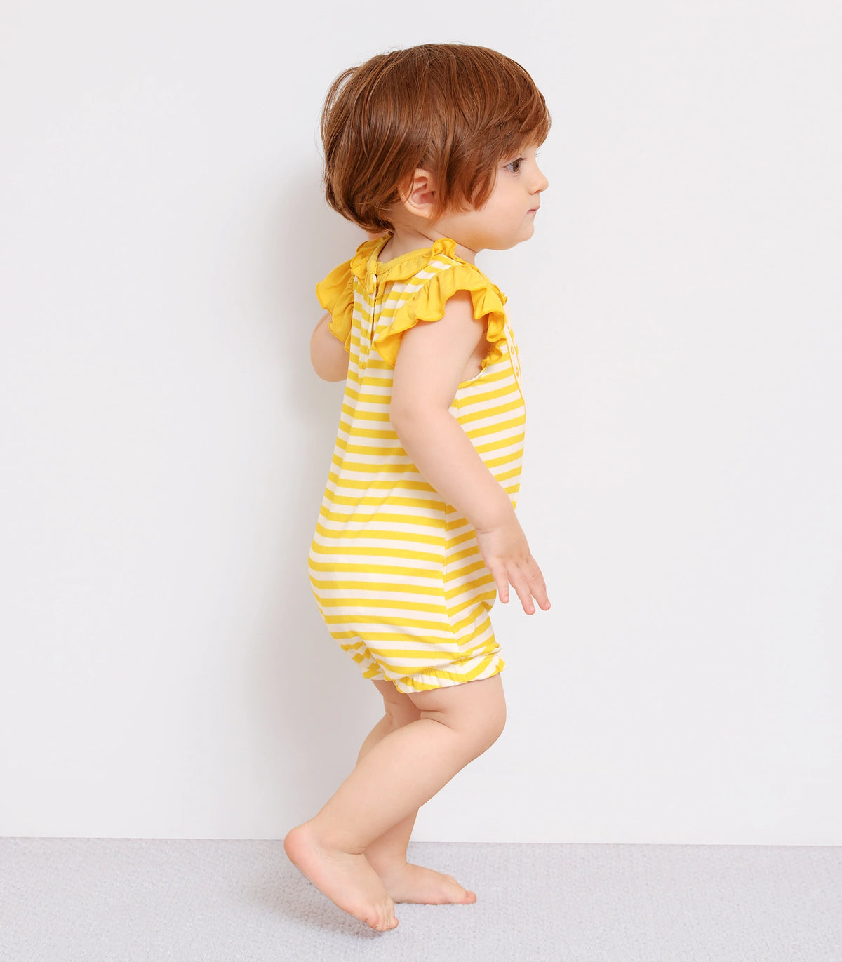 Yellow Strip Soft Romper