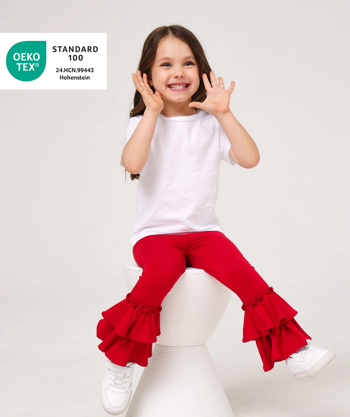 Girls Double Ruffle Flare Pants