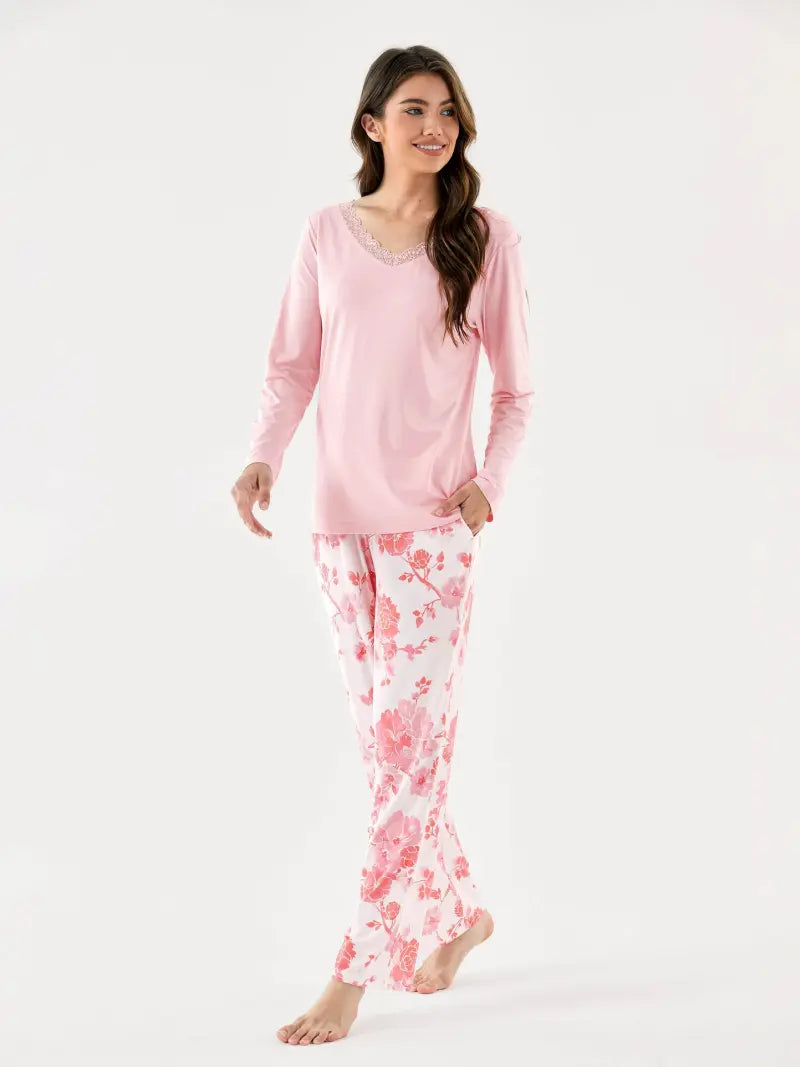 breathable bamboo lace pajama set comfortable women sleepwear