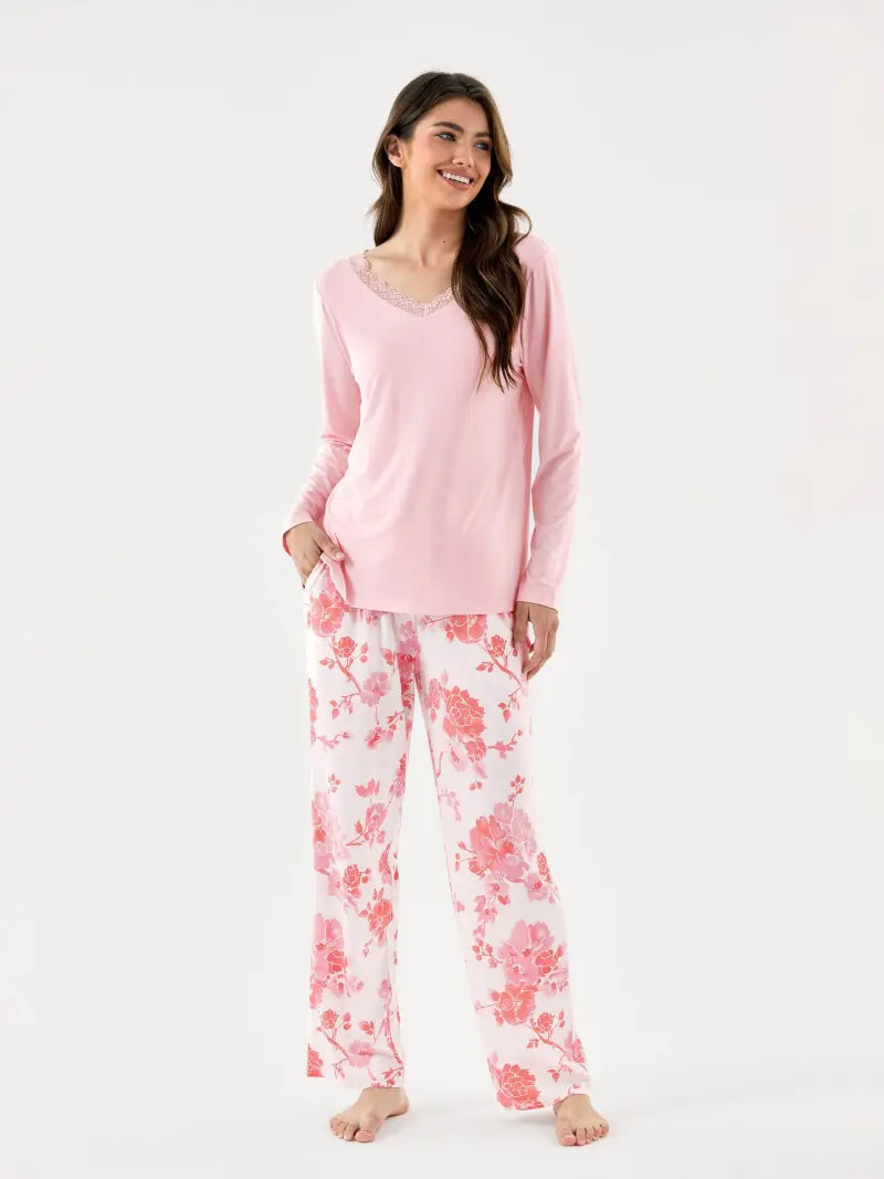 women bamboo lace pyjama set wholesale sleepwear manufacturer