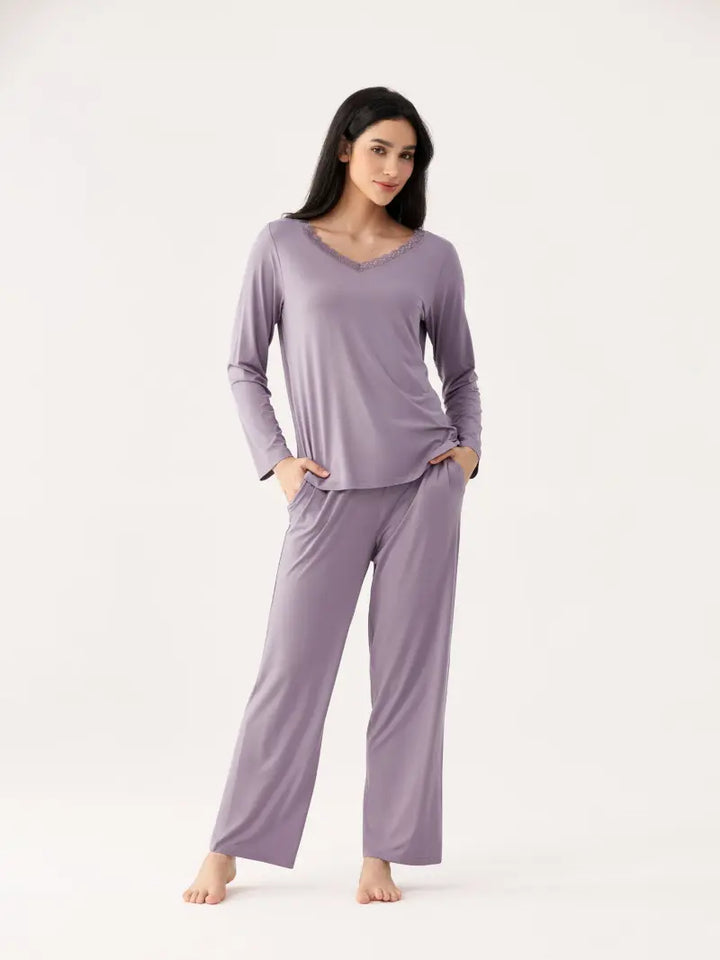 luxury bamboo lace nightwear women wholesale supplier