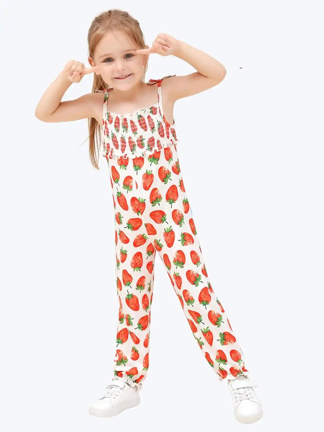 Custom Full Printing Girl's Sleeveless Bamboo Romper Wholesale