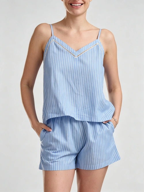 Cotton Pj Sets Wholesale Lounge Camisole Pajama Supplier