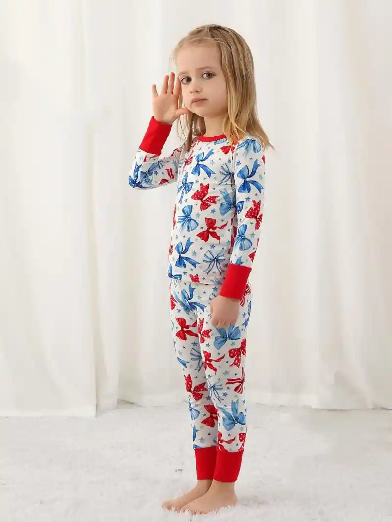 Wholesale Kids Sleepwear Custom Two Pieces Bamboo Pajamas