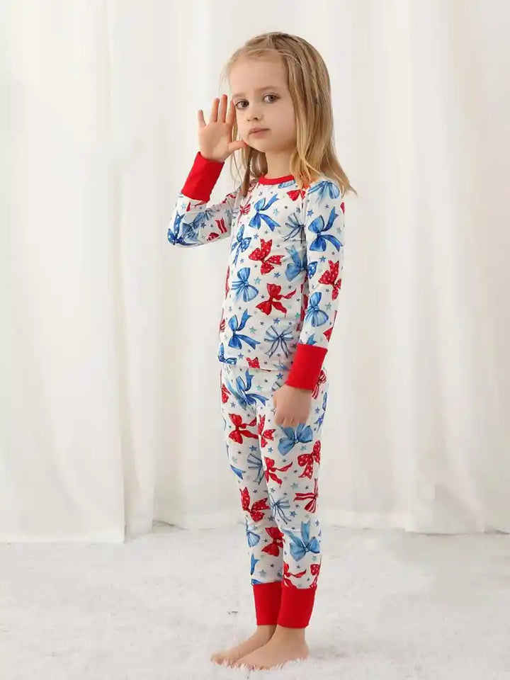Wholesale Kids Sleepwear Custom Two Pieces Bamboo Pajamas