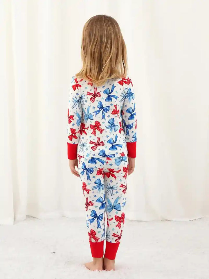 Wholesale Kids Sleepwear Custom Two Pieces Bamboo Pajamas