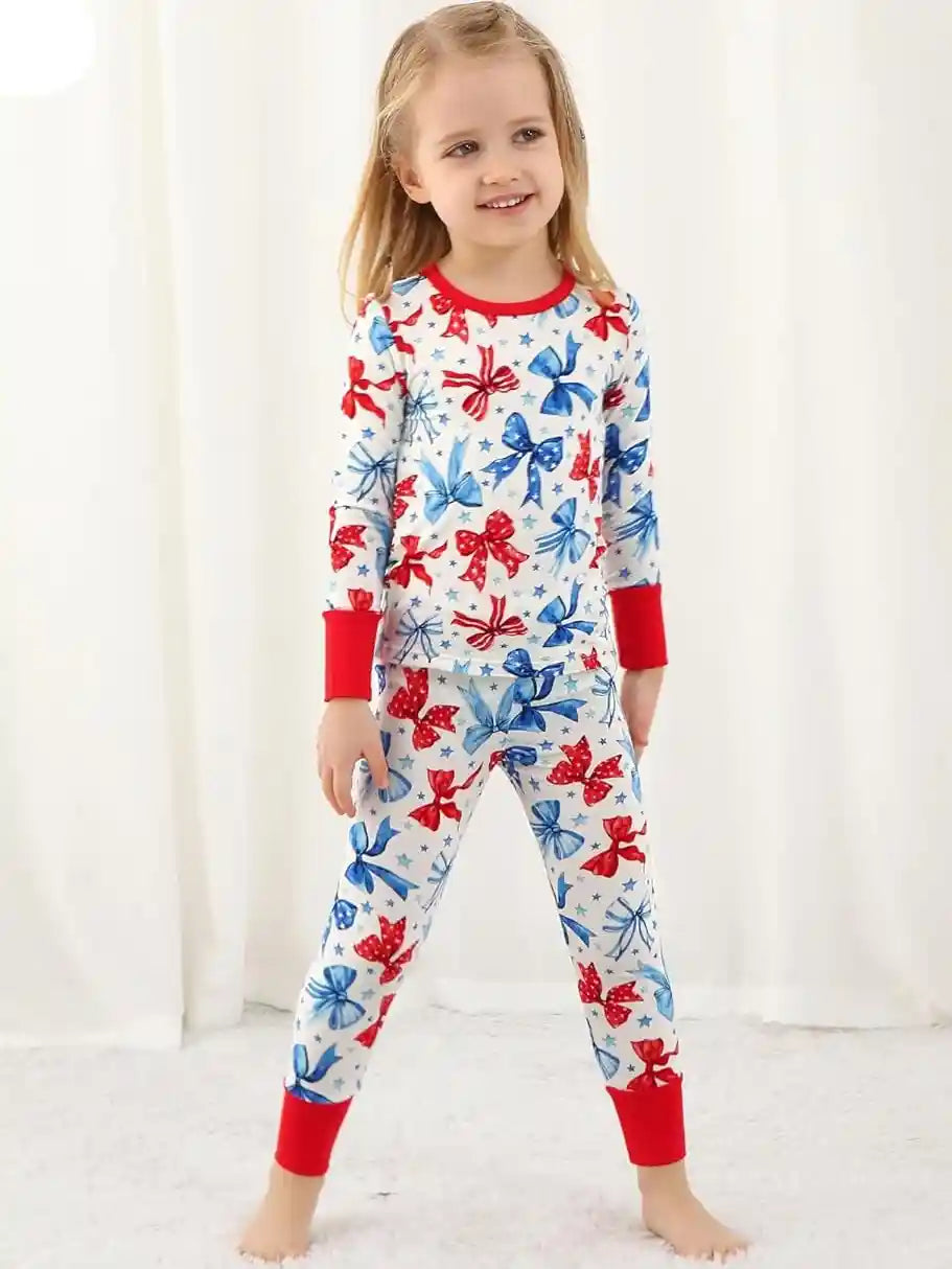Wholesale Kids Sleepwear Custom Two Pieces Bamboo Pajamas