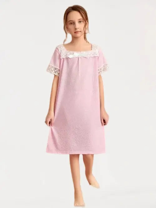 Girls Sleepwears Wholesale |  Lace Nightgown Dress Wholesale Factory