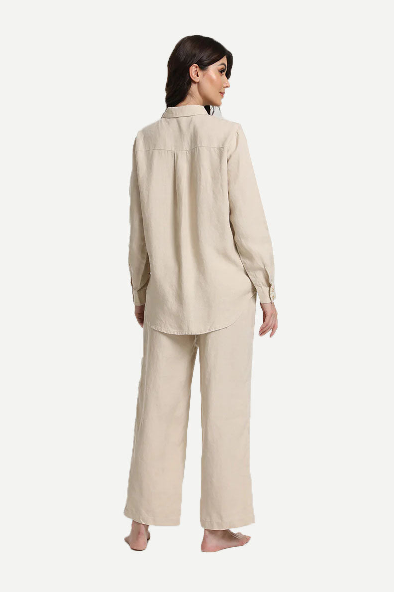 Hemp Casual Long-Sleeve Pajamas Loungewear Manufacturer- 2213810183