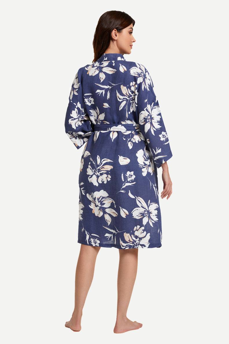 Custom Tie Kimono Woven Bathrobe Wholesale Manufacturer-2211820178