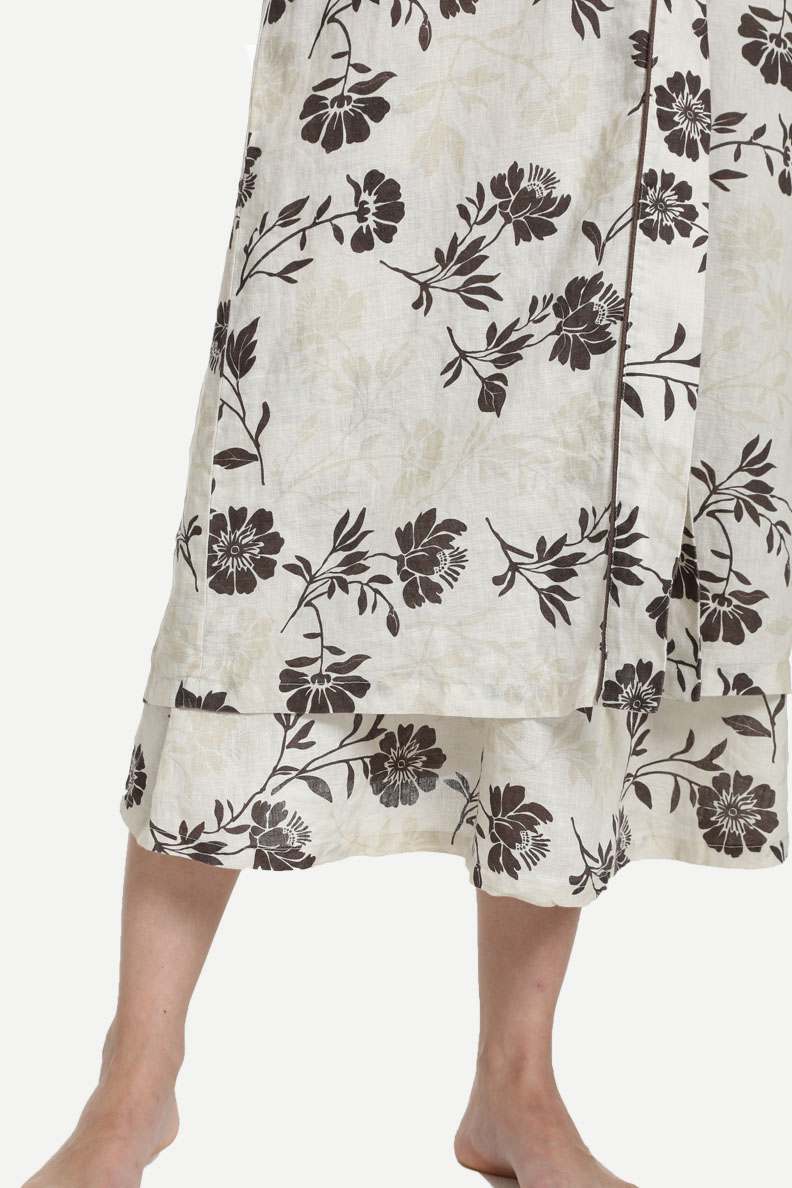 Hemp Linen Women’s Woven Bathrobe Nightgown Supplier-2211740205