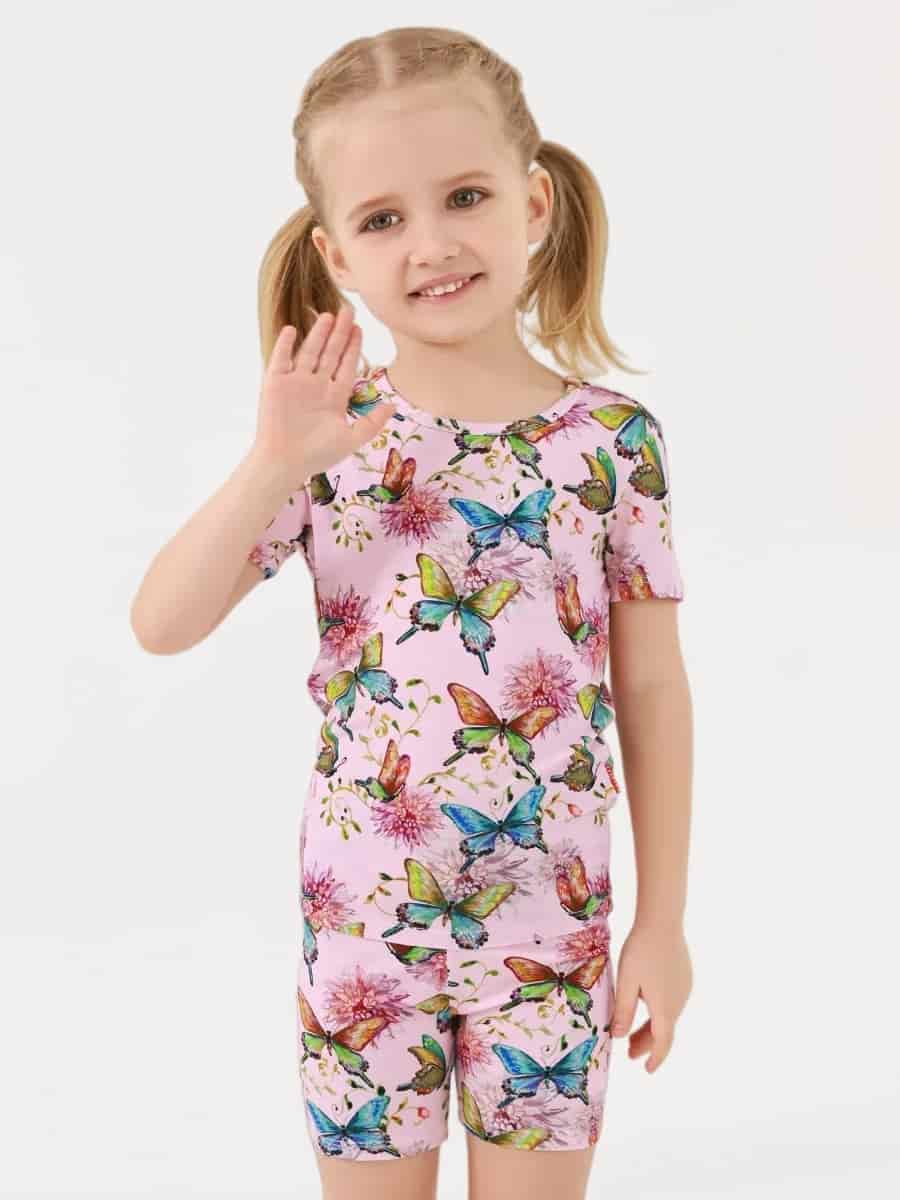 Two Pieces Short Sleeves Pajamas Kids Pyjama Manufacturer
