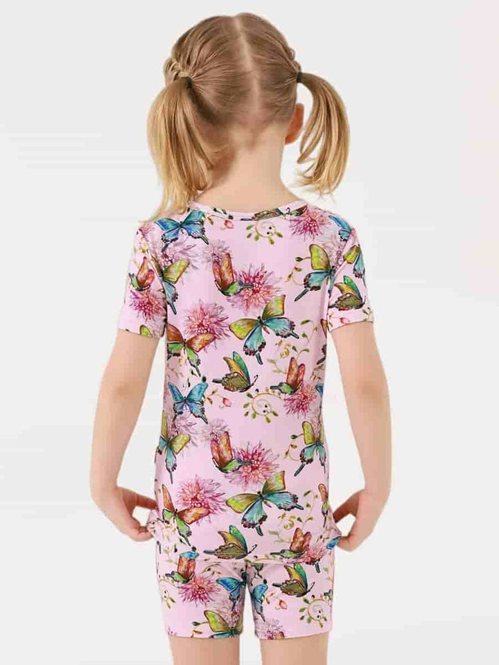 Two Pieces Short Sleeves Pajamas Kids Pyjama Manufacturer