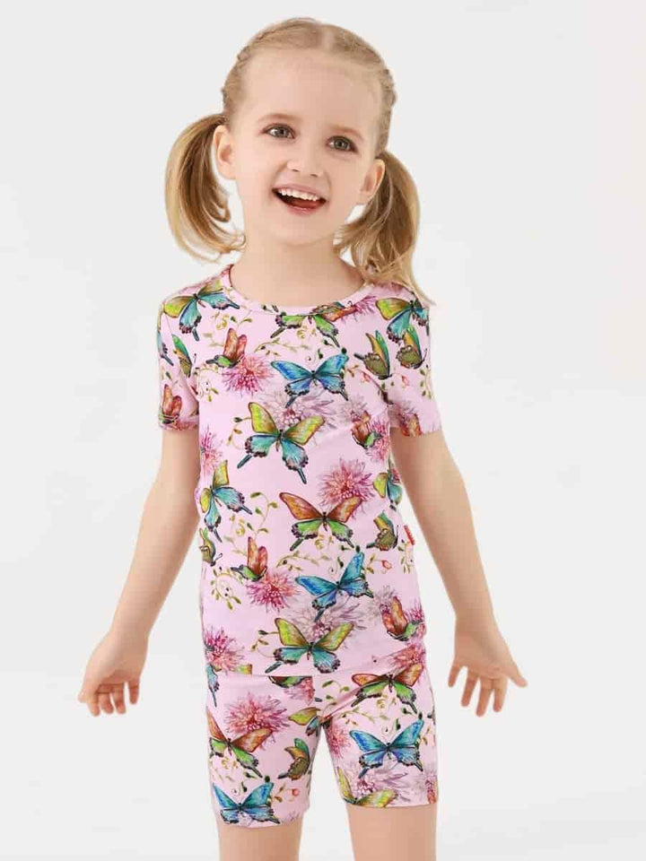 Two Pieces Short Sleeves Pajamas Kids Pyjama Manufacturer