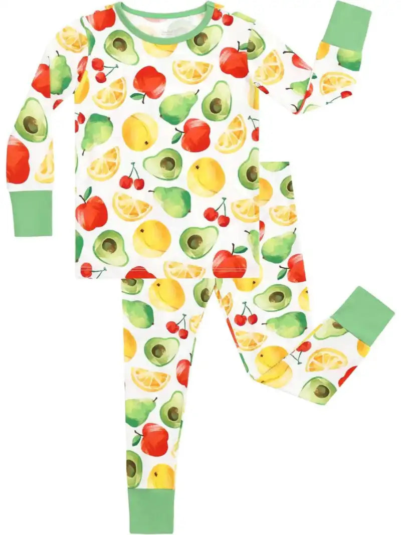 Custom Print Sleepwear | Fruit Kids Bamboo Pajamas Manufacturer