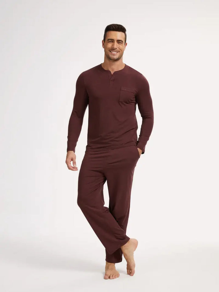 Soft modal sleepwear for men luxury pajamas wholesale