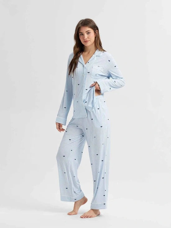 wholesale bamboo striped sleepwear premium pajama supplier