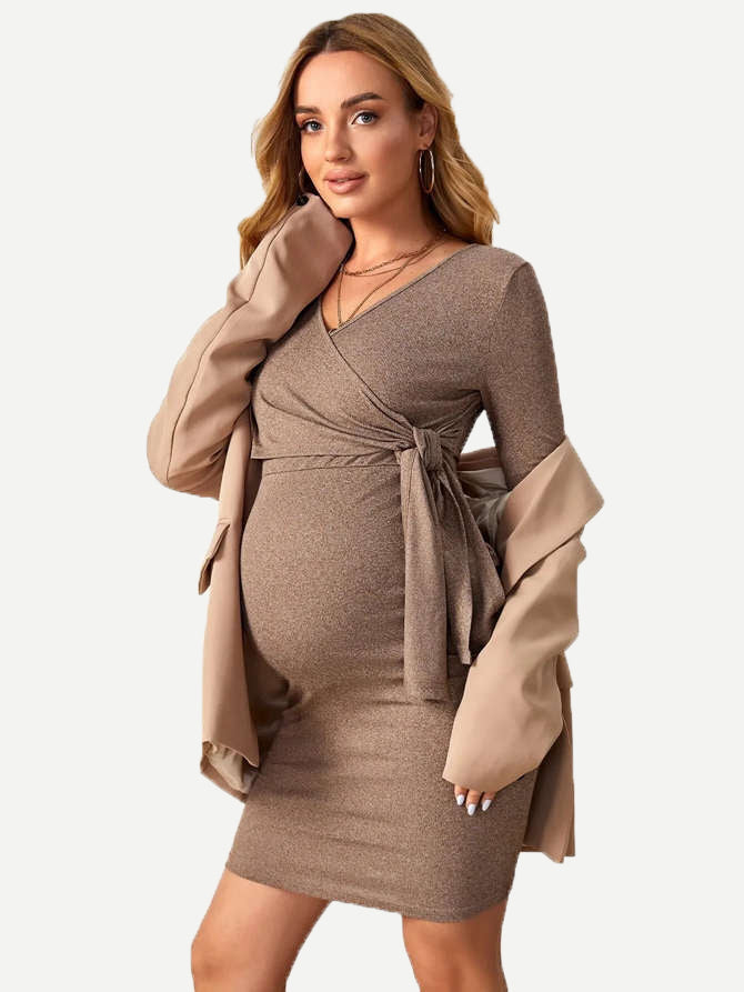 Maternity Dress Customizable Bamboo Soft Maternity Pajamas-2216140006