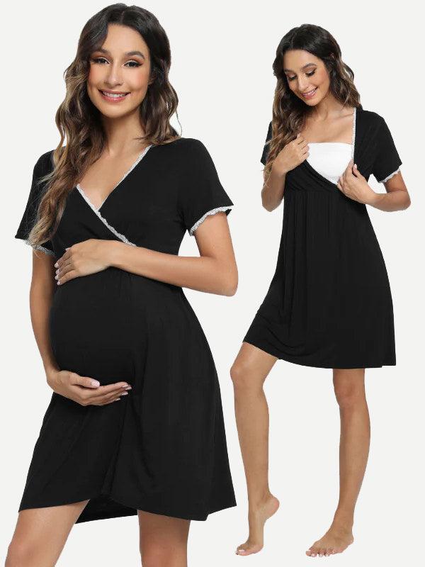 Bamboo Maternity Nightgown Sleepwear in Bulk-21197019