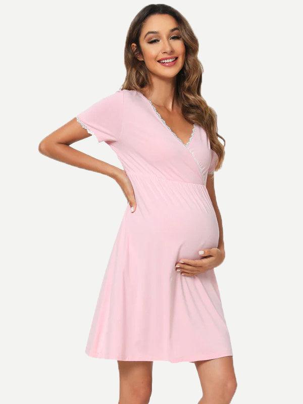 Bamboo Maternity Nightgown Sleepwear in Bulk-21197019