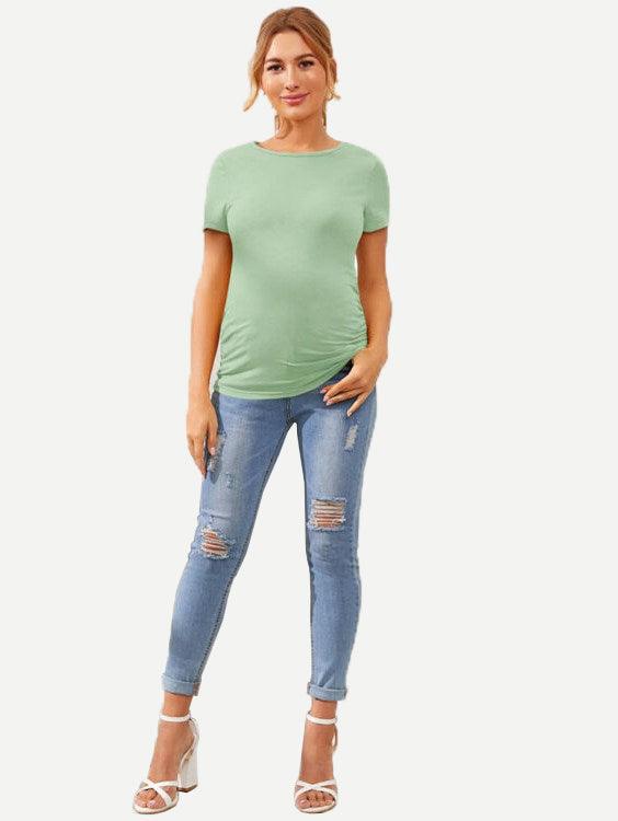 Bamboo Maternity Wear Soft Short Sleeve Tee