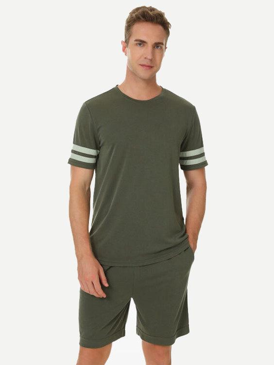 Customizable Loungewear Set Short Sleeves for Men in Bulk